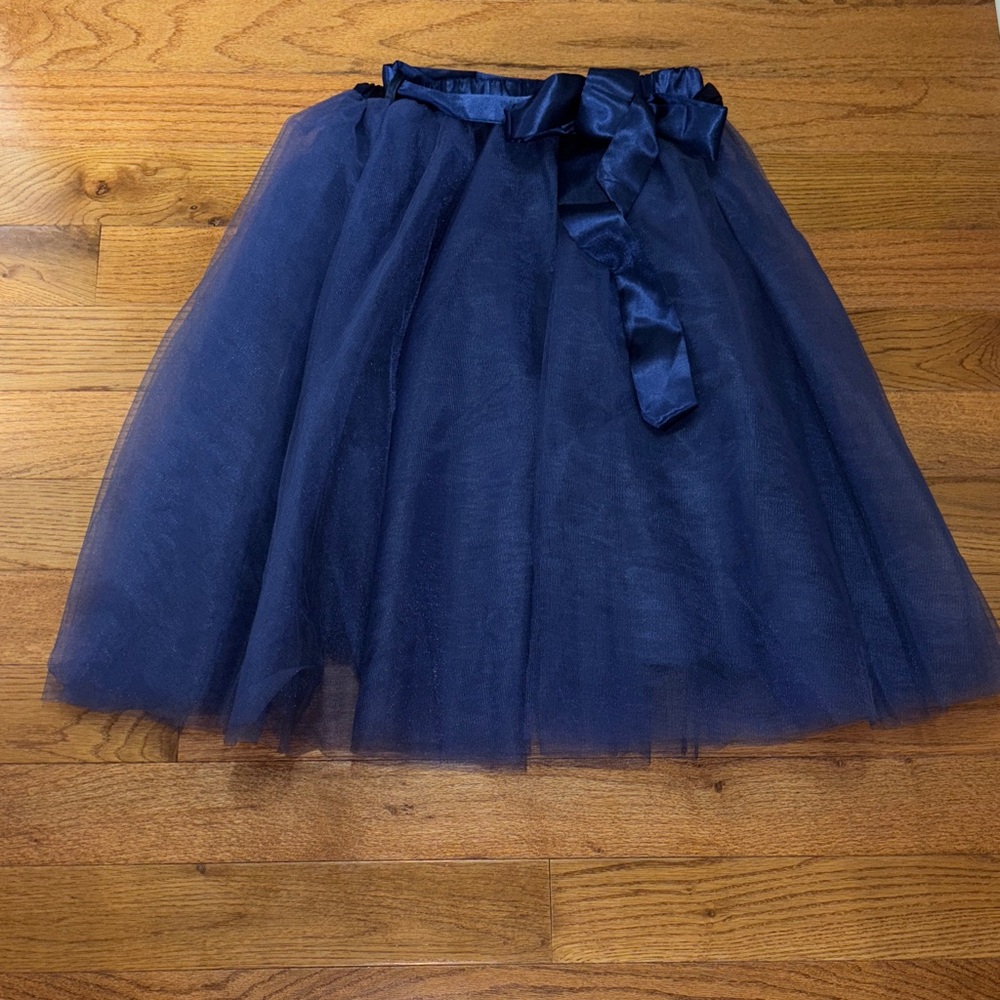 Elegant Navy Tulle Skirt